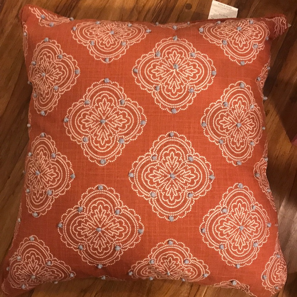 2- 20 inch Envogue Pillows- Terracotta NWOT